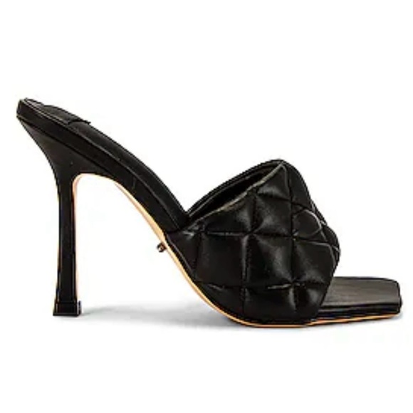 Tony Bianco Shoes - Tony Bianco Black Quilted Heeled Sandals